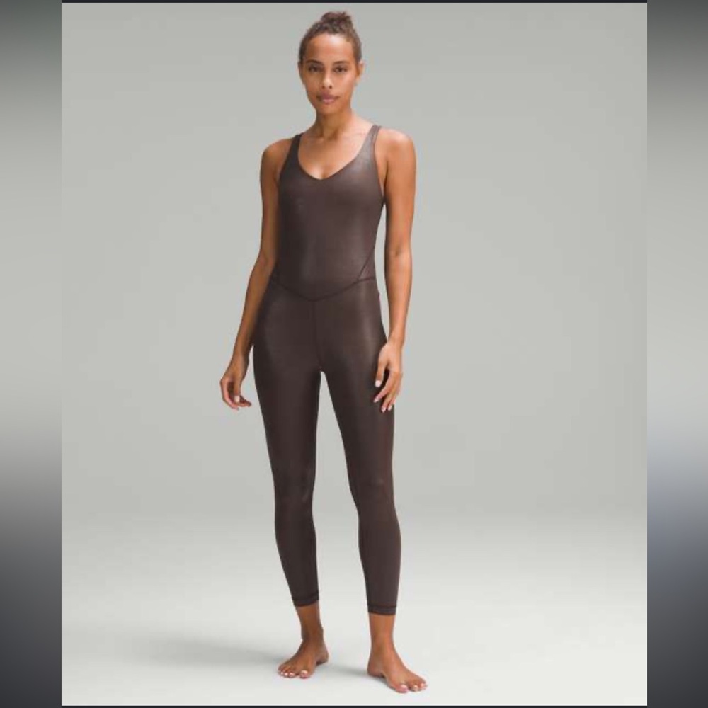 lululemon athletica Espresso Ribbed Align Bodysuit Leggings